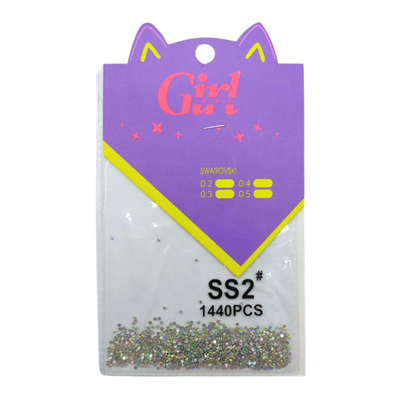 Pedraria Strass Furtacor SS2 para Decoração de Unhas Nail Art Girl Fatale 1440pcs