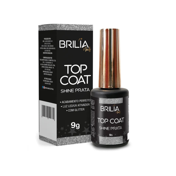 Top Coat Shine Prata Brilia 9g