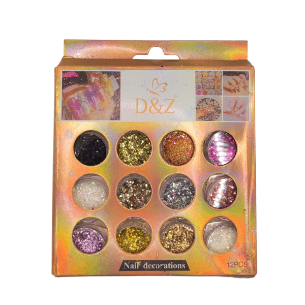 Kit Decoração Glitter 12 uni D&Z