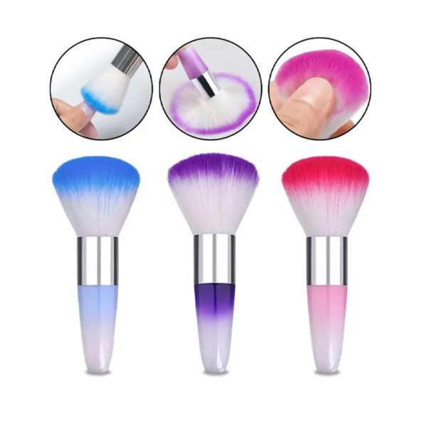 Pincel Espanador de Unha Pompom - Cores Variadas