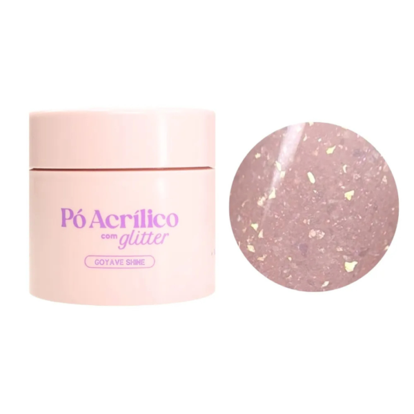 Pó Acrilico com Glitter Goyave Shine Volia 20g