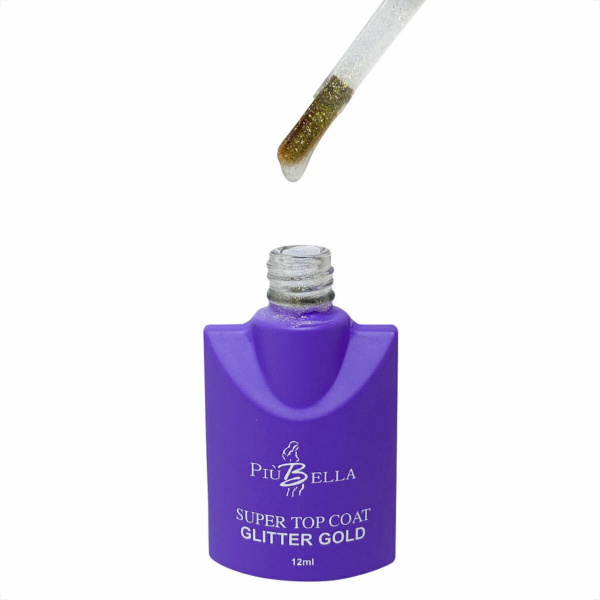 Super Top Coat Glitter Gold Più Bella 12ml