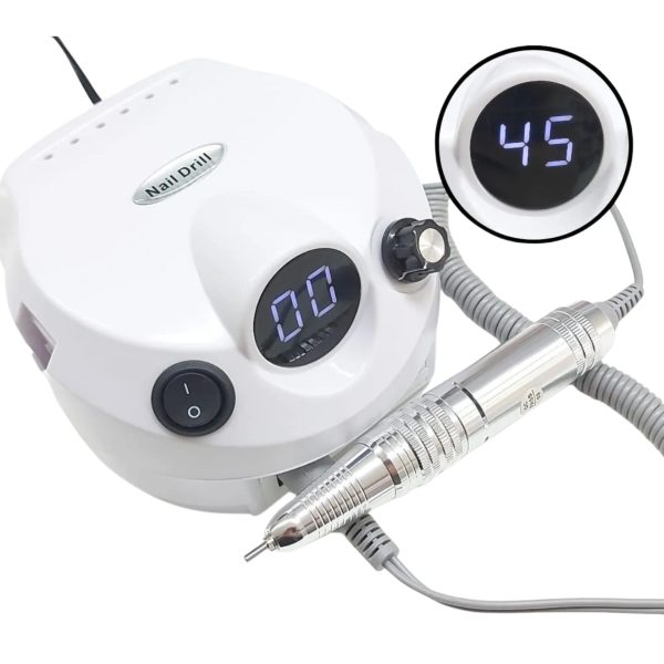 Motor Porquinho Nail Drill Com Visor Digital 45.000 RPM Bivolt