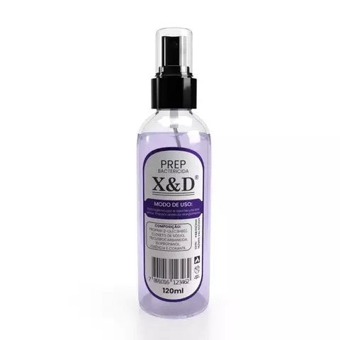 Prep Bactericida X&D 120ml – Higienizador e Antisséptico para Unhas