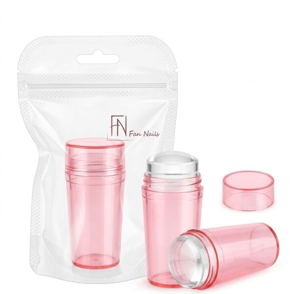 Carimbo de Silicone Rosa Transparente para Nail Art / Francesinha - Fan Nails